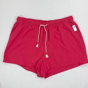 Old Navy Plus Women’s Gauze Drawstring Cotton Short 4X Raspberry Pink
